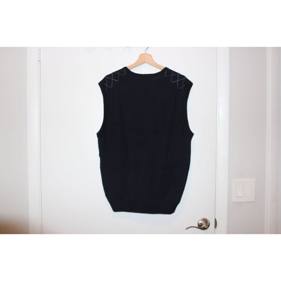 Brooks Brothers Mens Argyle Sleeveless Sweater Vest L 100% Merino Wool Blue - Picture 5 of 8